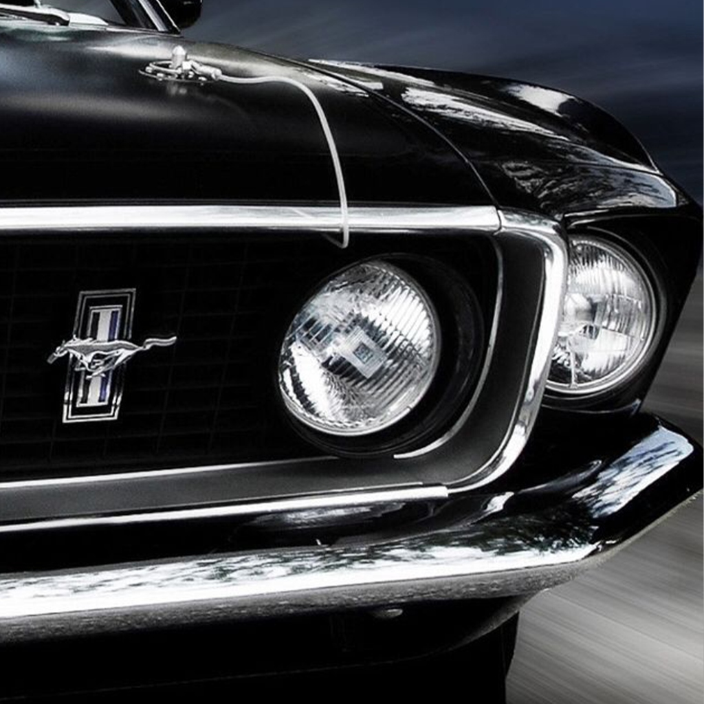 Detalle interior de Mustang clasico